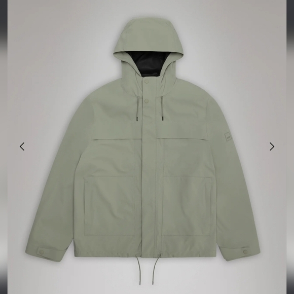 Rains Other - NWT! RAINS, UNISEX, Suva Hardshell Cargo Jacket, Drift, Size Medium, MSRP $285